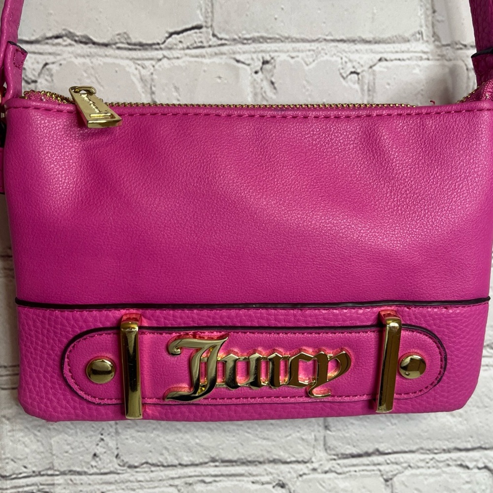 Vintage Juicy Couture Mini Shoulder Bag, Pink W/Gold. Great Condition!